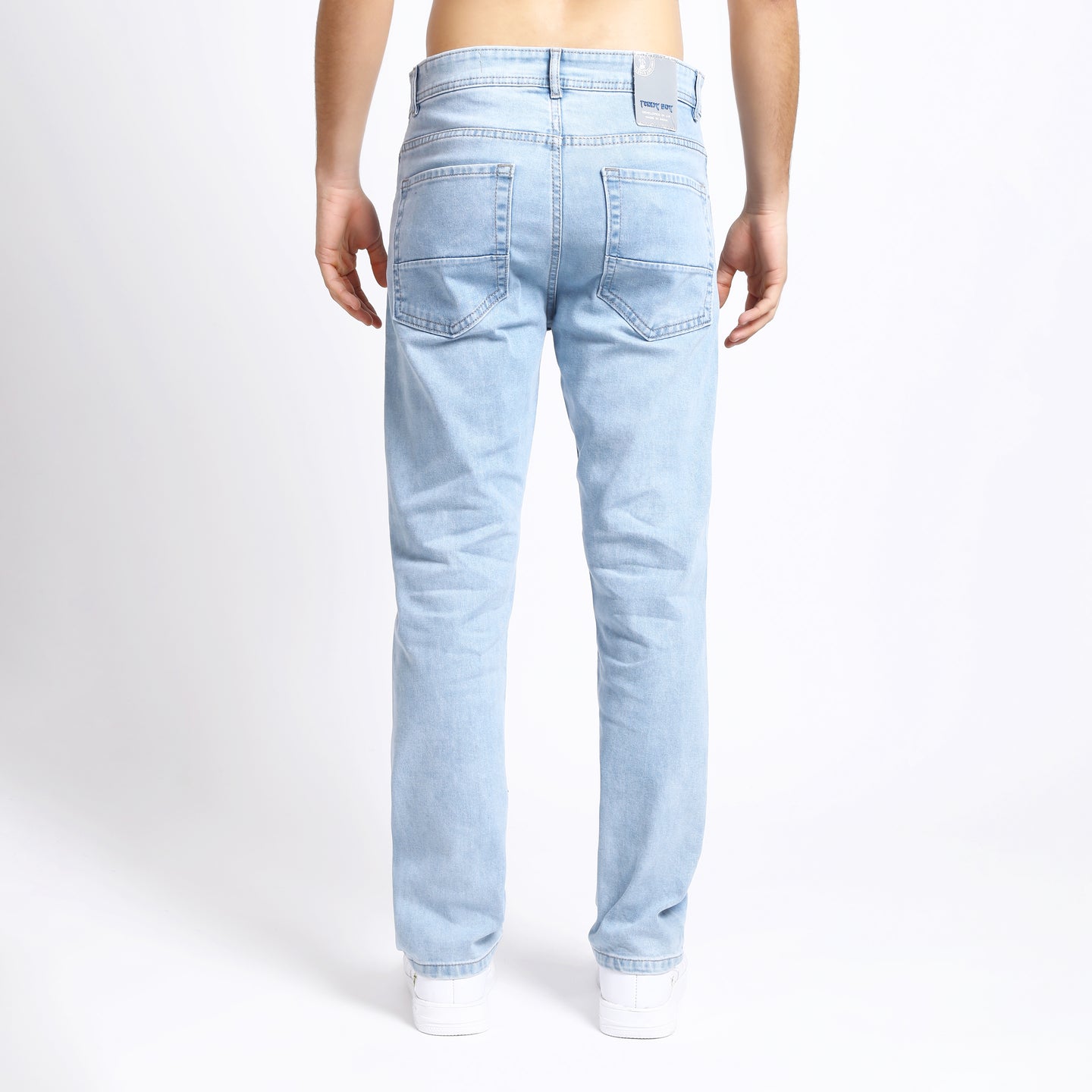 ICE BLUE BAGGY FIT JEAN TEDDY 4724